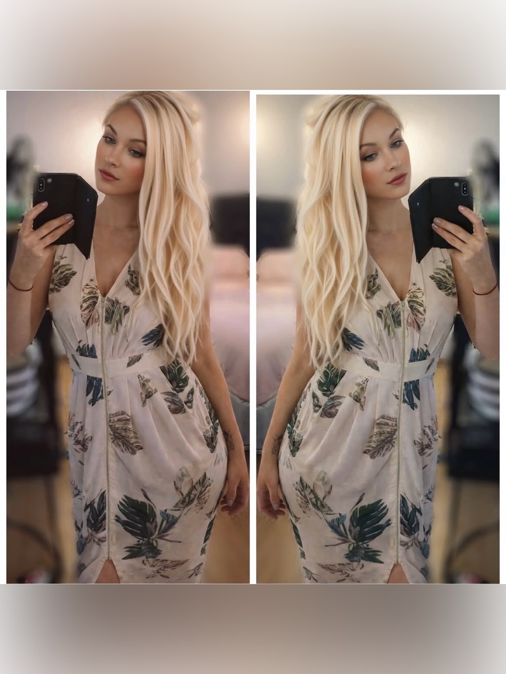 Wildfire Exquisite Zipup-maxi dress -front split-cinchwaist -sleeveless-NWOT SzM